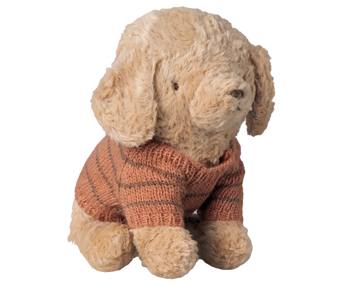 Maileg Welpenzubehör, klein, Gestrickter Pullover, koralle