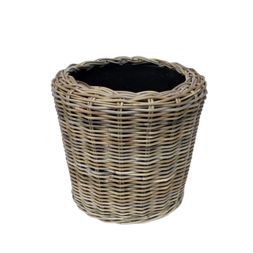 Drypot Rattan Grau 42x44cm