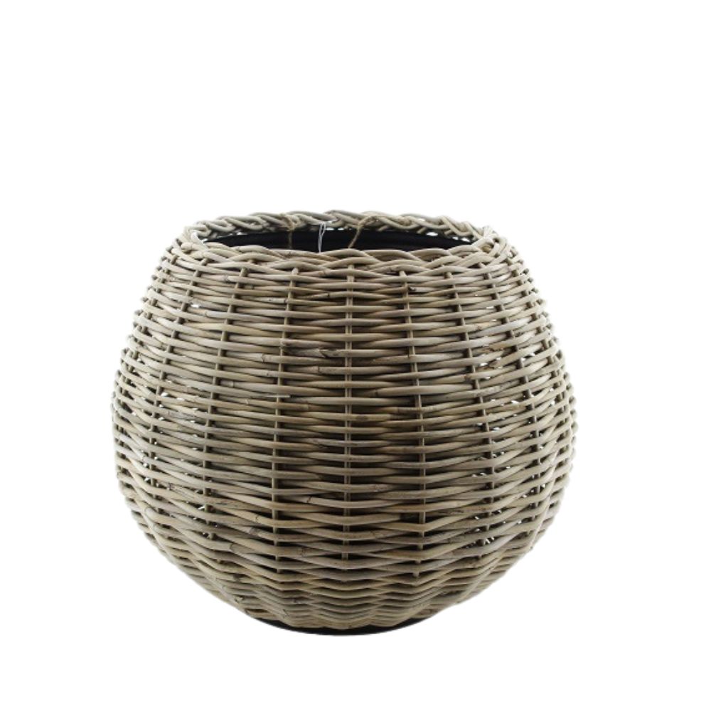 Drypot Tina Rattan Grau d57h44cm