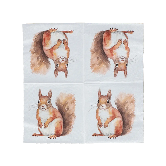 Papierservietten Eichhörnchen 33x33cm