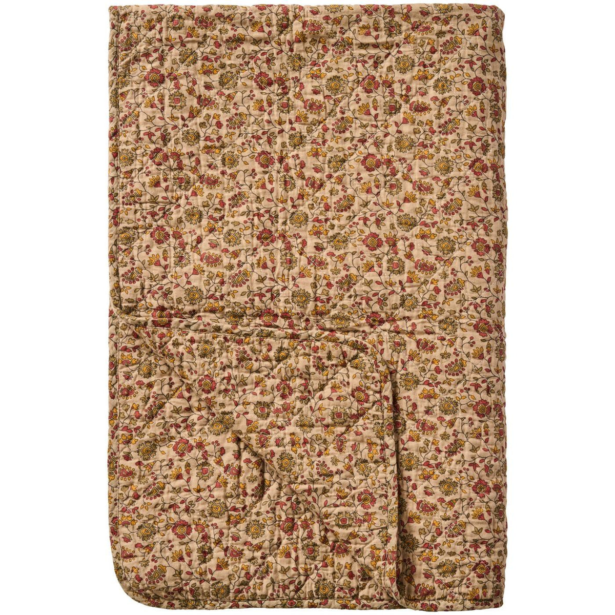 Ib Laursen Quilt braun, rot, orange