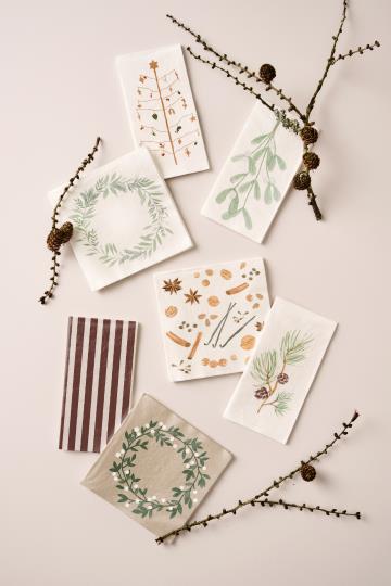 Ib Laursen Serviette 10x20 cm Mistelzweig 16 Stck/Pck