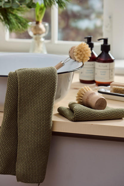 Ib Laursen Spüllappen Mynte salbeigrün gestrickt