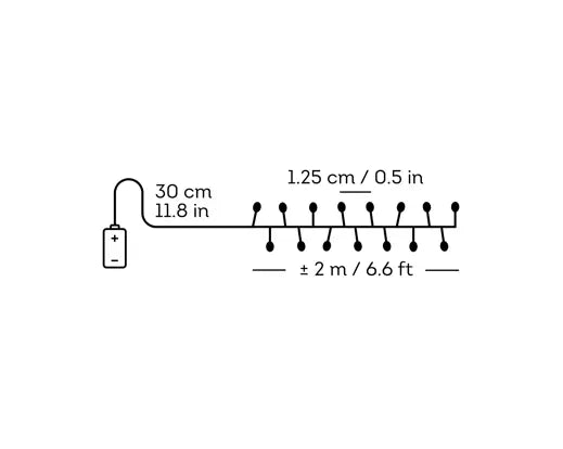 Micro LED Compact Beleuchtung Batterie 8 Funktionen Outdoor