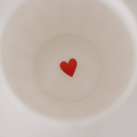 Becher kleine Herzen rot