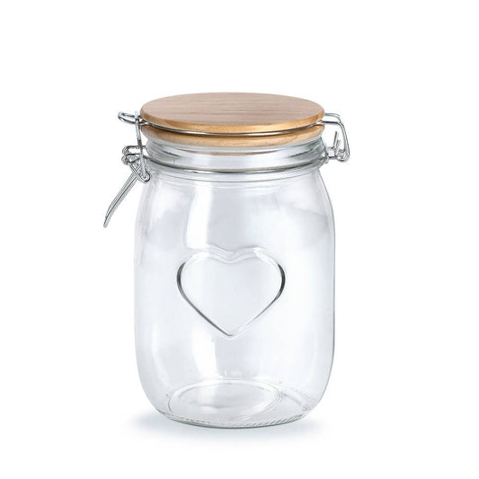 Vorratsglas "Heart" M. Bügelverschluss, 1000 ml,