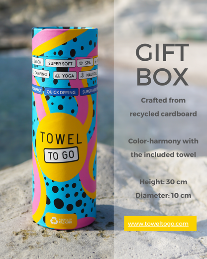 BALI Strandtuch, Hammam-Tuch in Geschenkbox, Royal / Orange