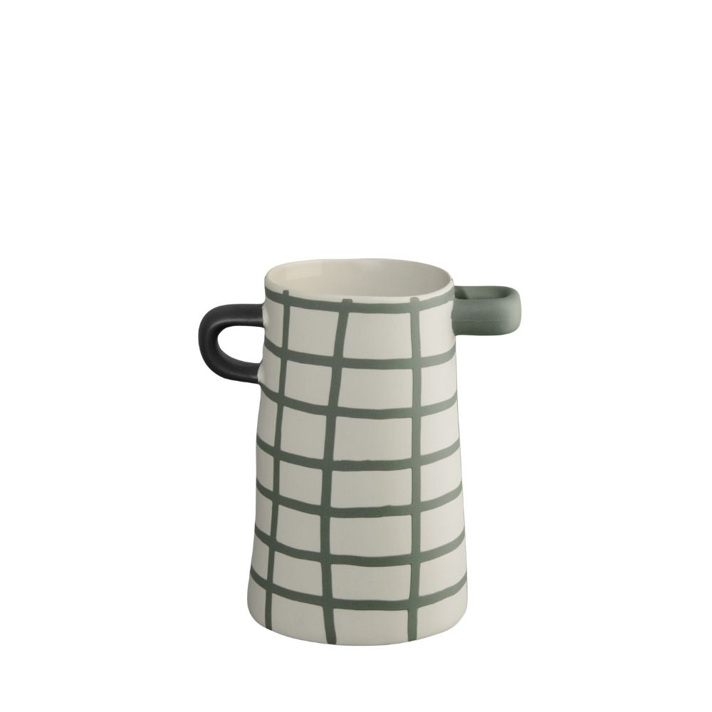 ASA Vase, grün kariert
