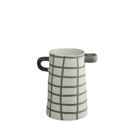 ASA Vase, grün kariert