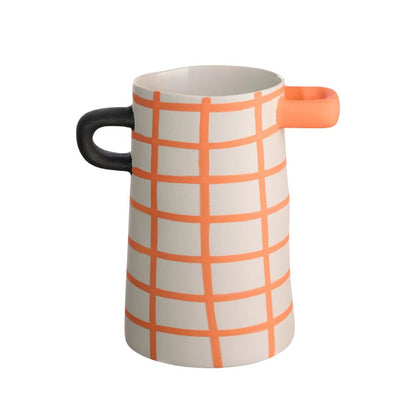 ASA Vase orange kariert
