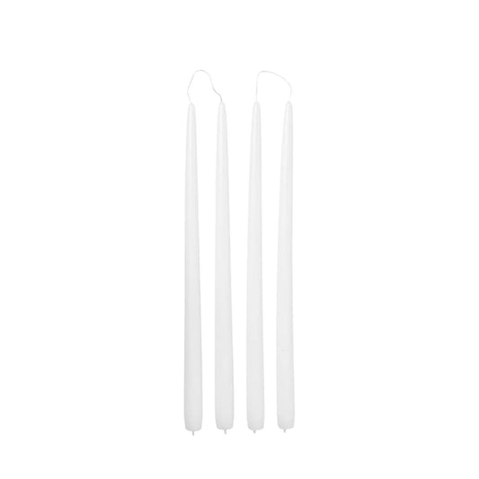 Broste Copenhagen Smooth Pure White 4er Kerzenset