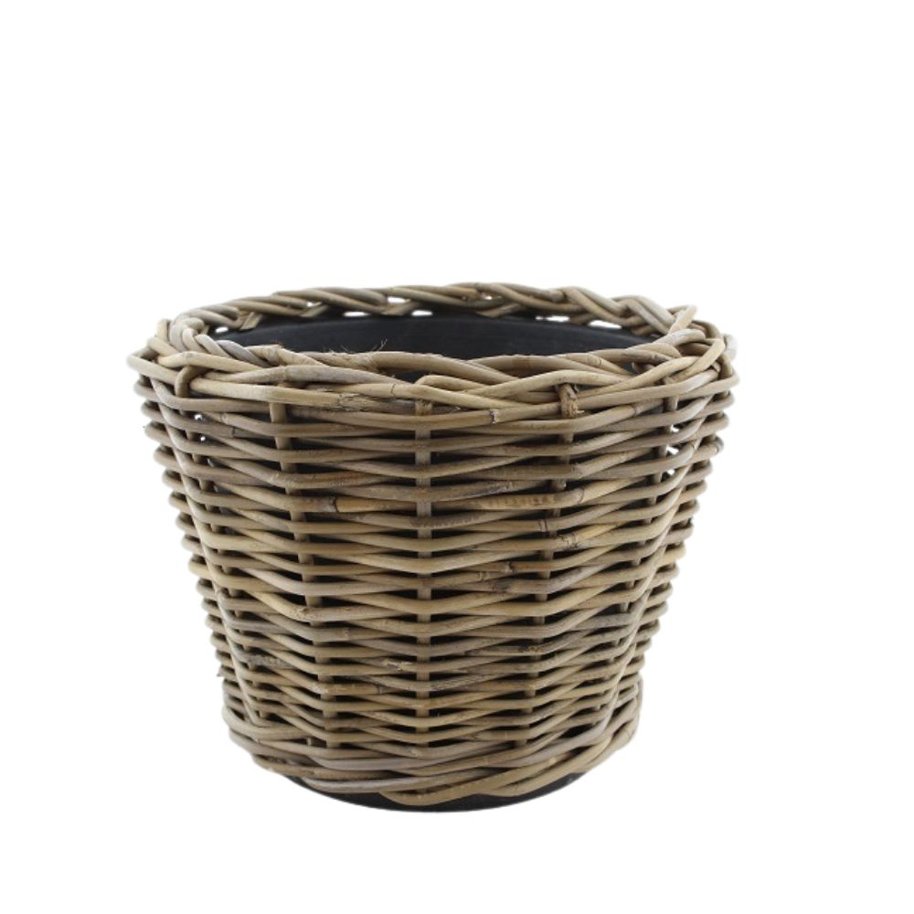 Drypot Rattan Grau d36h28cm