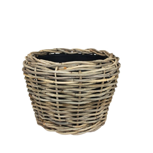 Drypot Sawah Extra Dickes Rattan Grau d47h35cm