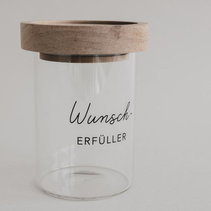 Eulenschnitt Mini Vorratsglas Wunscherfüller schwarz