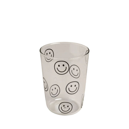 Eulenschnitt Trinkglas Smileys schwarz
