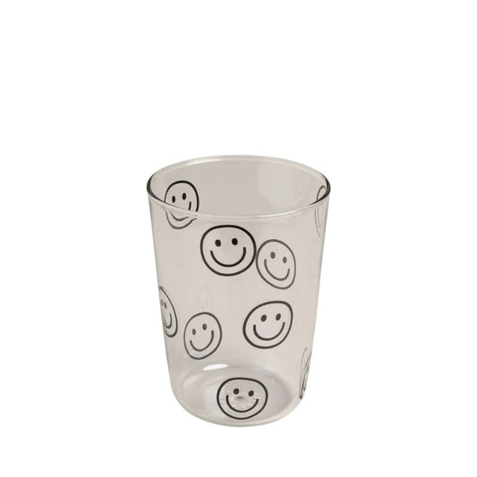 Eulenschnitt Trinkglas Smileys schwarz