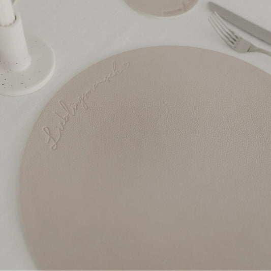 Eulenschnitt Wendbares Platzset Lieblingsmensch Creme