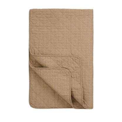 Ib Laursen Quilt beige m/kleinen braunen Blumen