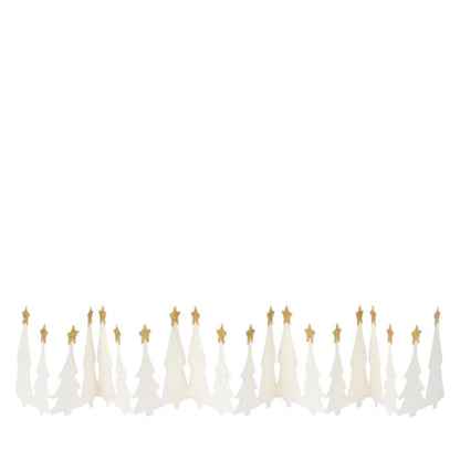 Ib Laursen Weihnachts-Tischdekoration Weihnachtsbäume m/Sternen in Goldglitter selbststehend