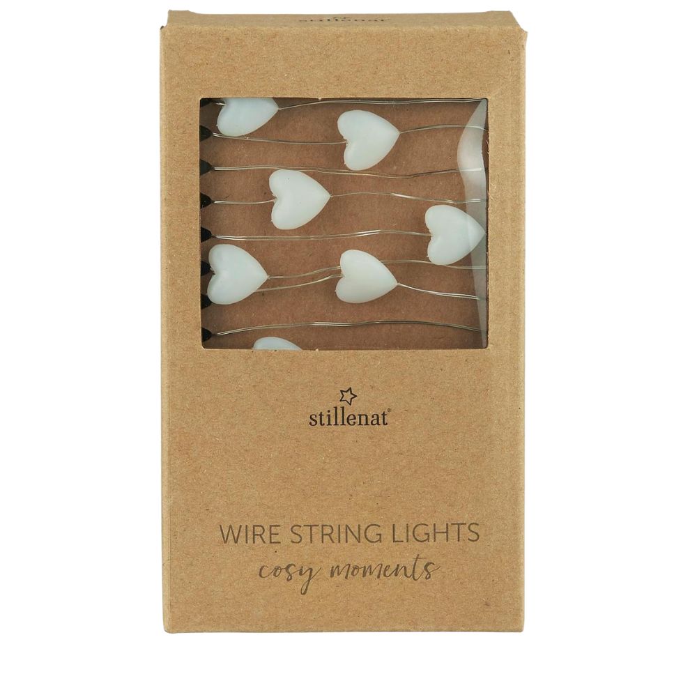 Lichterkette mit 40 Herzen outdoor mit Timer