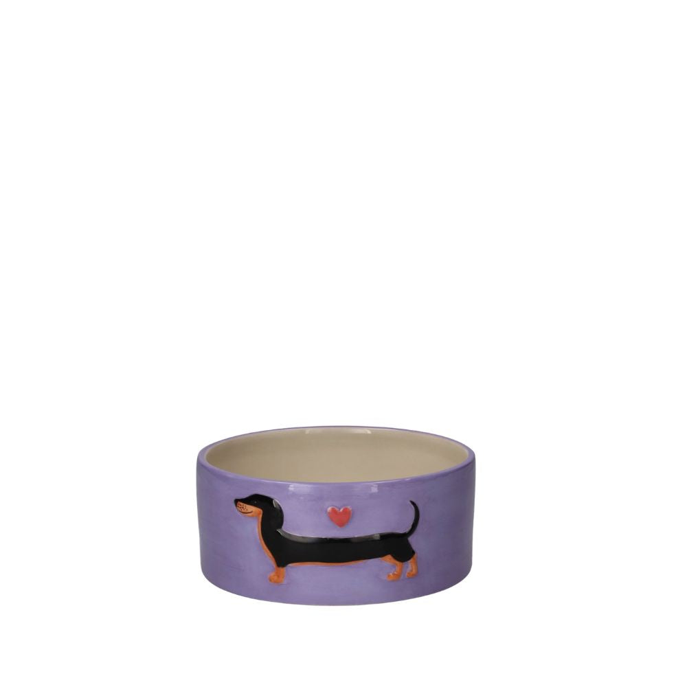 Love Pets, Futternapf, S, Motiv: Dackel, lila