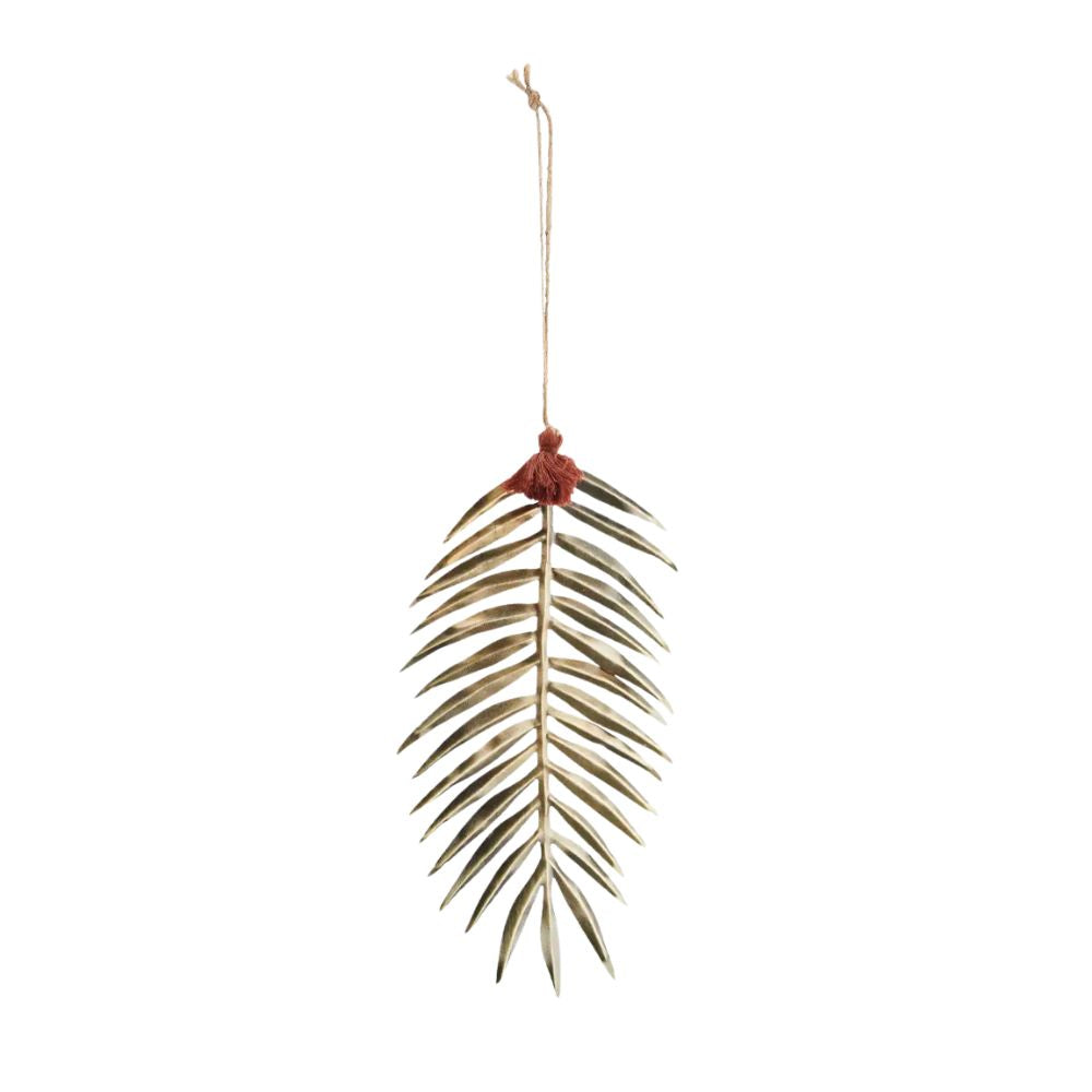 Madam Stoltz Hängendes Blatt, Metall, antik Messing