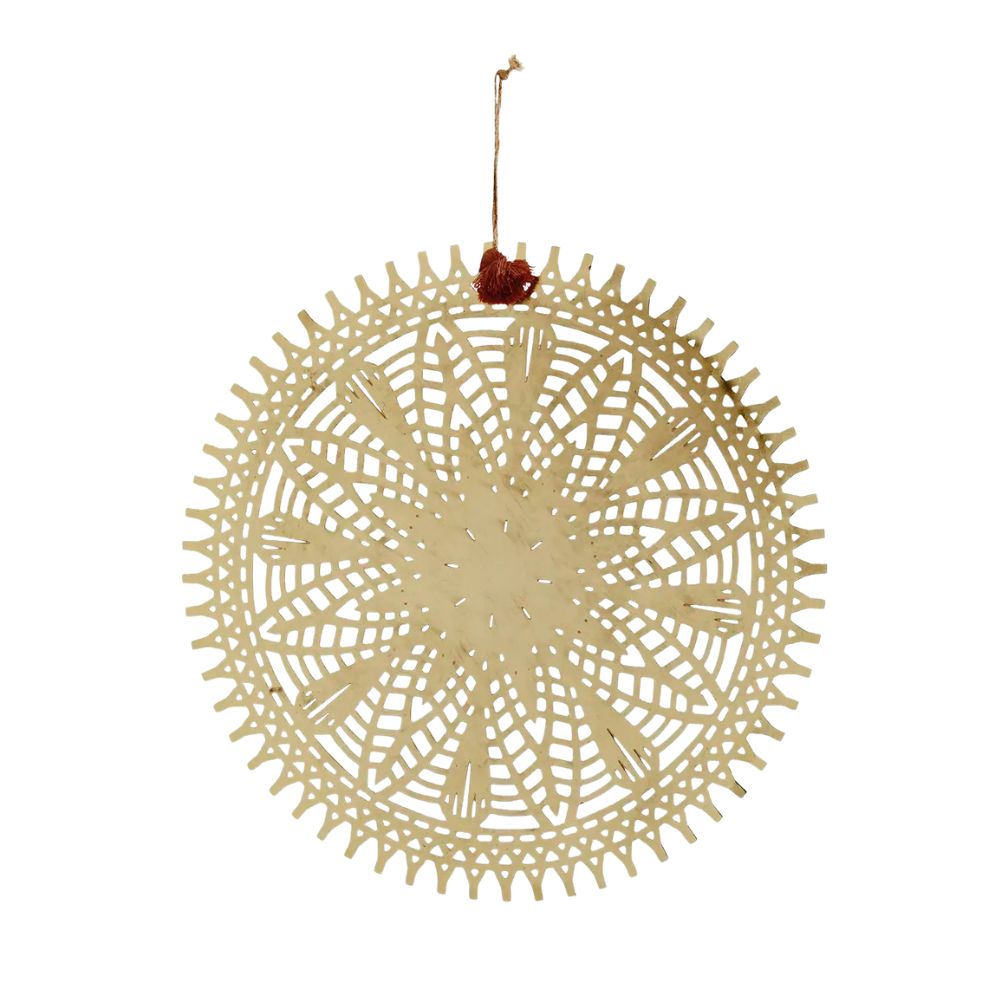Madam Stoltz Ornament hängend, Metall, antik Messing