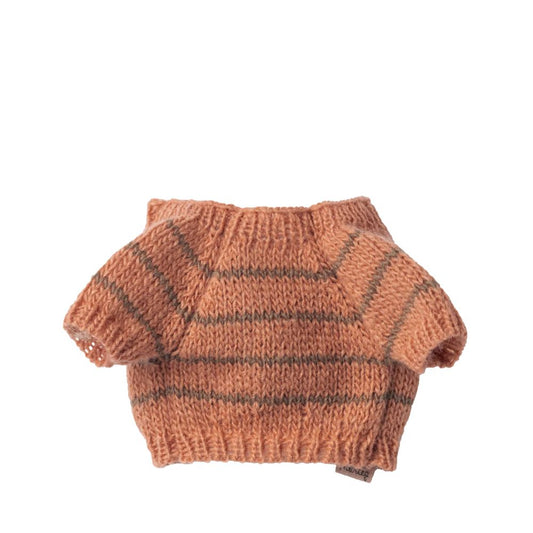 Maileg Welpenzubehör, klein, Gestrickter Pullover, koralle