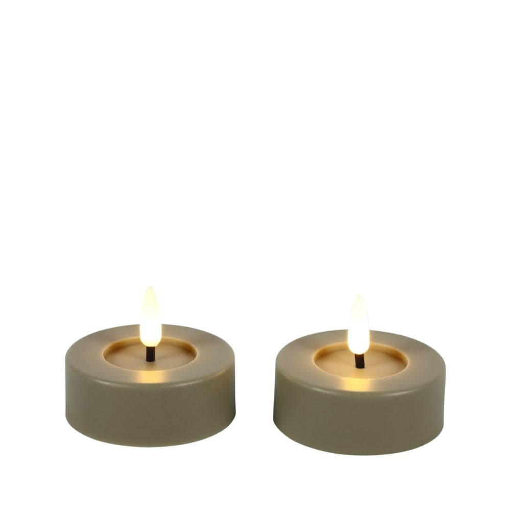 Maxi Teelicht LED 2St, beige