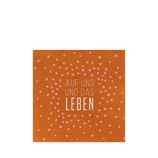 Räder Cocktailserviette , Auf uns und das Leben