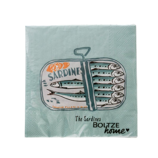 Servietten Sardinen