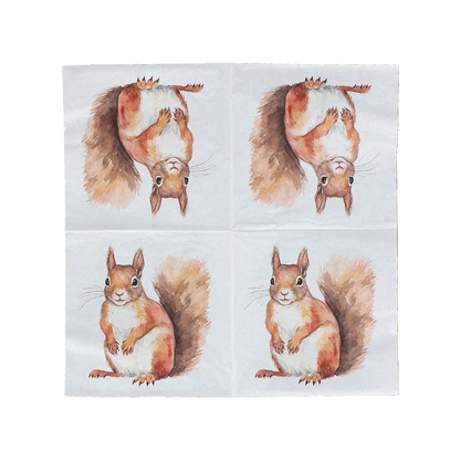 Papierservietten Eichhörnchen 33x33cm