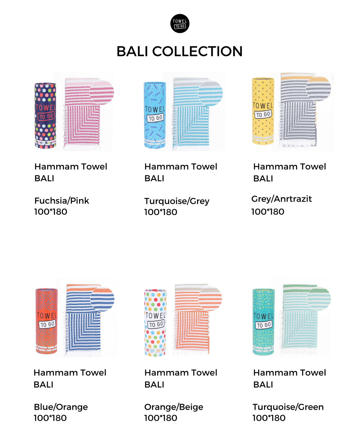 BALI Strandtuch, Hammam-Tuch in Geschenkbox, Royal / Orange