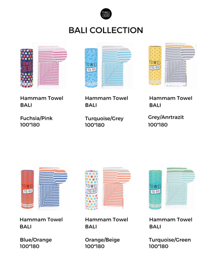 BALI Strandtuch, Hammam-Tuch in Geschenkbox, Royal / Orange