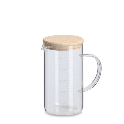 Messbecher mit Bambusdeckel, 1000 ml, Glas
