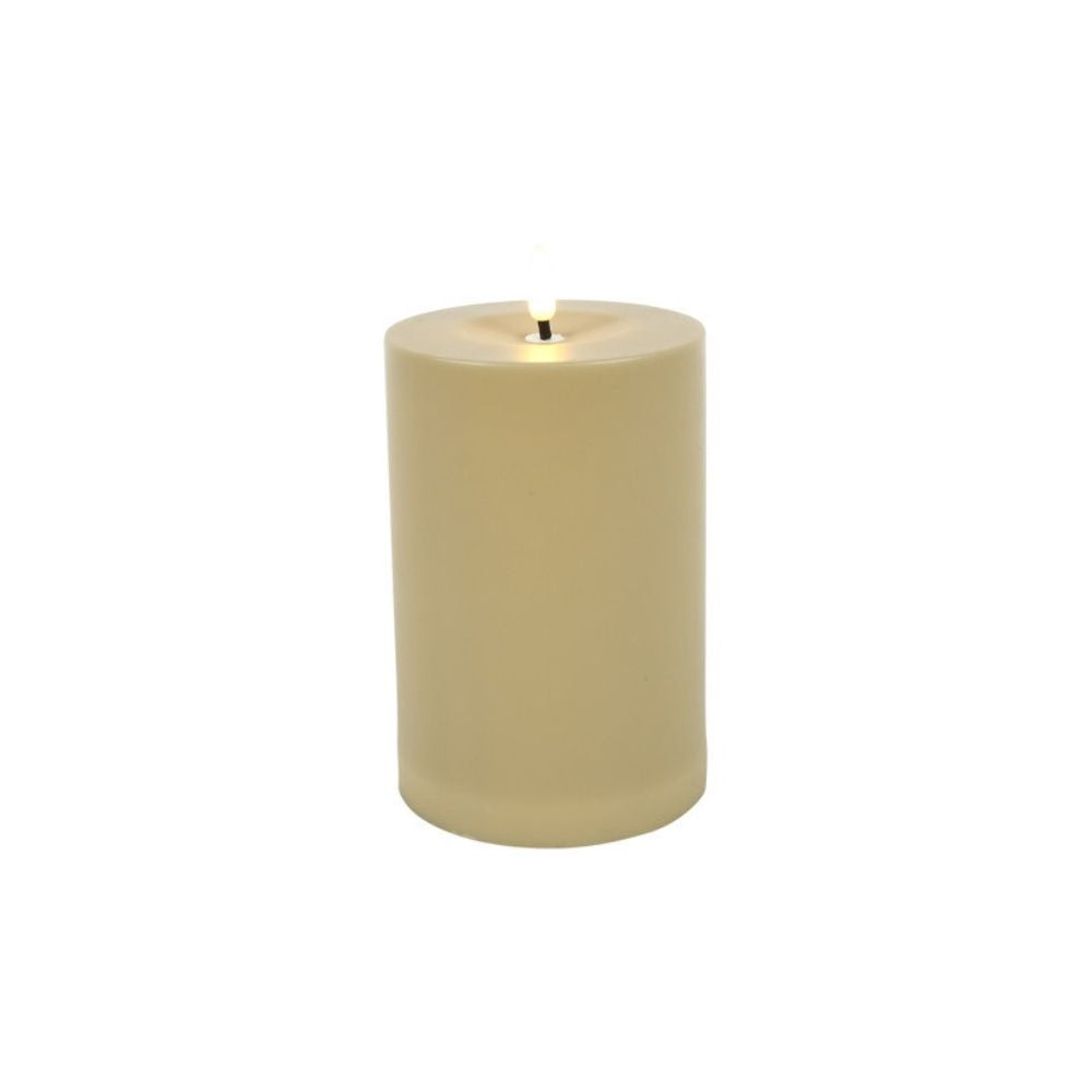 Stumpenkerze Patio beige S