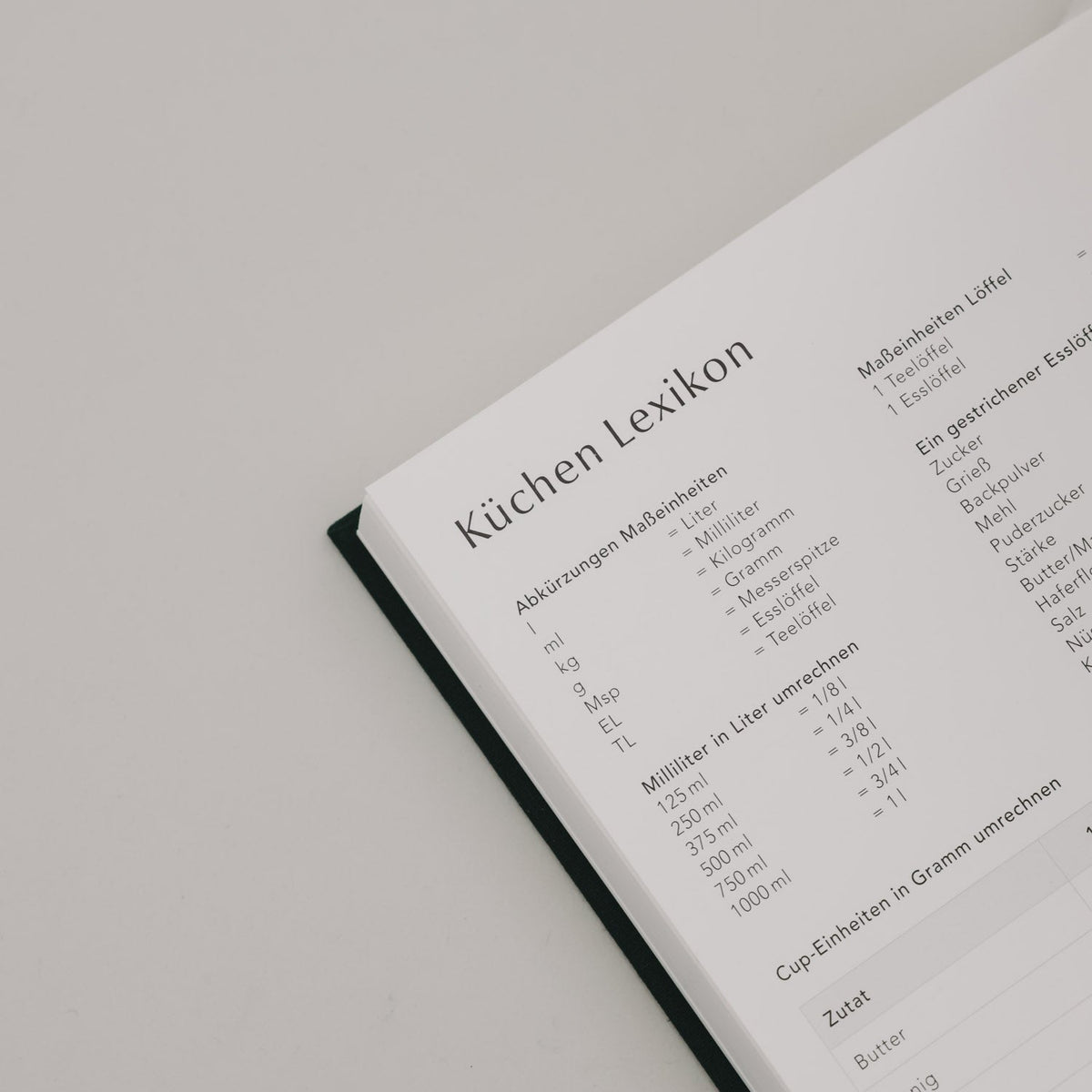 Eulenschnitt Rezeptbuch Wichtigste Zutat